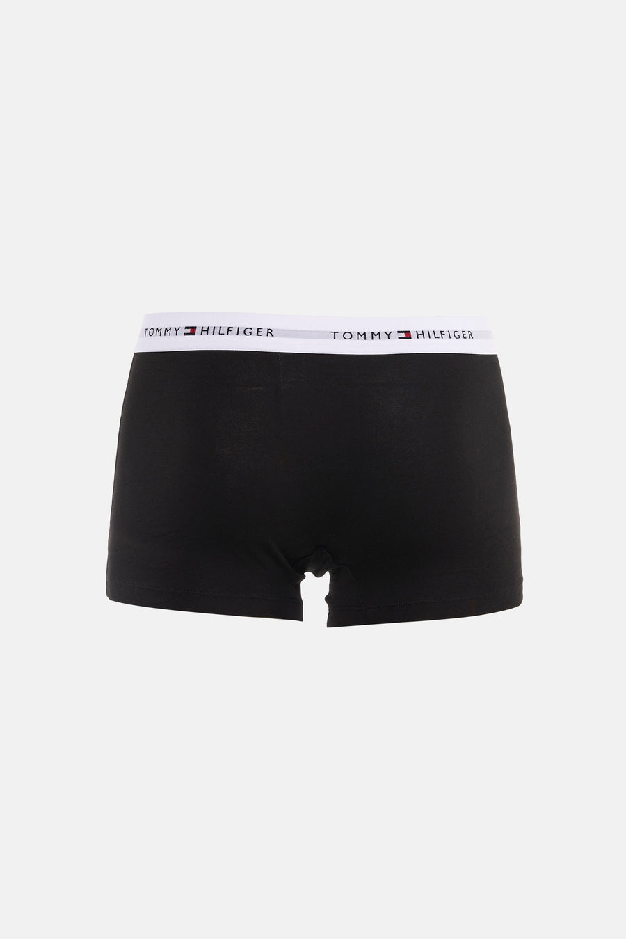 Boxer short noir de TOMMY JEANS avec une ceinture blanche à logo.