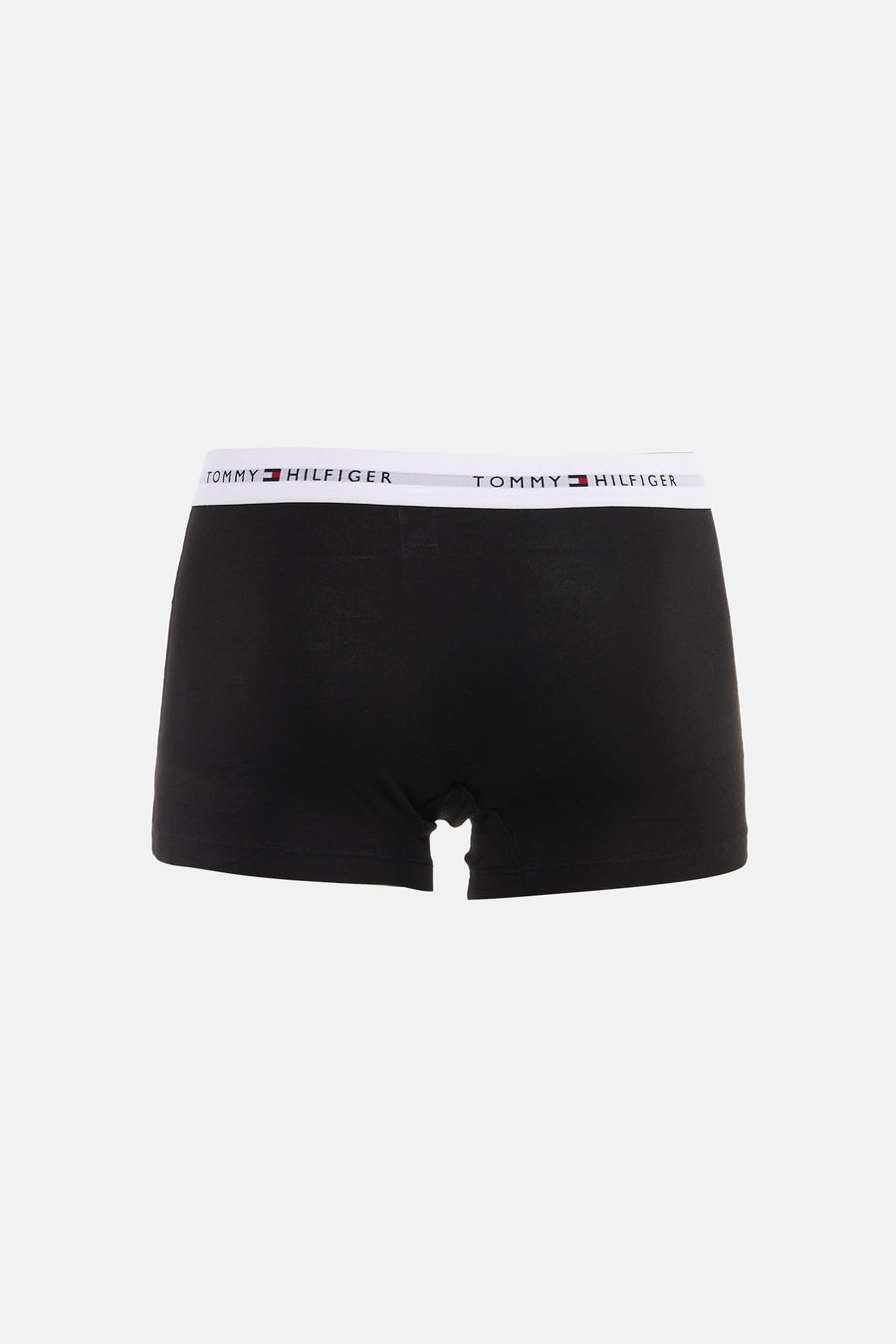 Boxer short noir de TOMMY JEANS, avec une ceinture élastique blanche à logo.