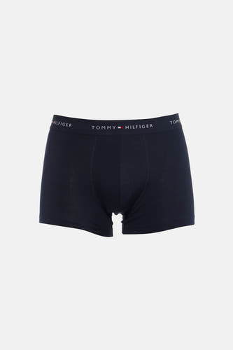 Boxer short bleu foncé de TOMMY JEANS avec une ceinture élastique avec logo de la marque.