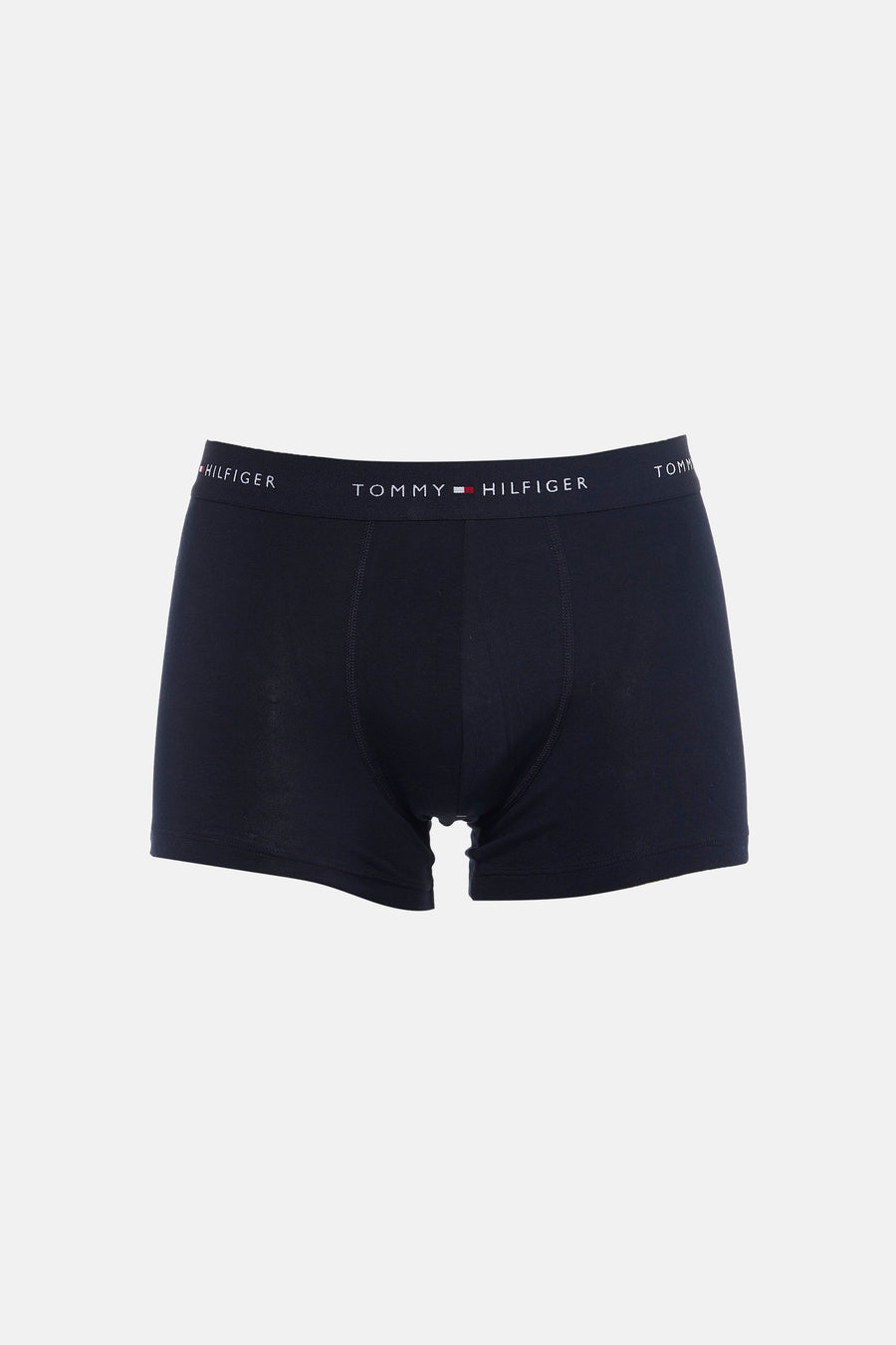 Boxer short bleu foncé de TOMMY JEANS avec une ceinture élastique avec logo de la marque.