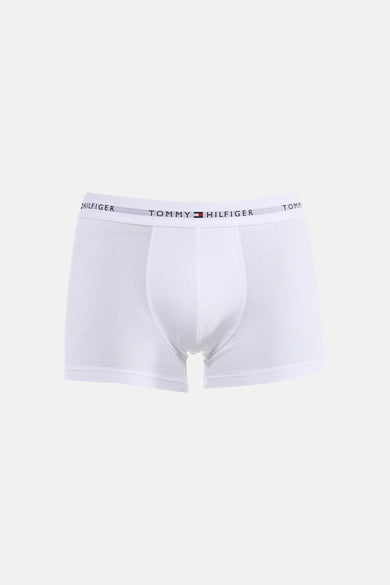 Boxer blanc TOMMY JEANS avec taille élastique ornée du nom de la marque.