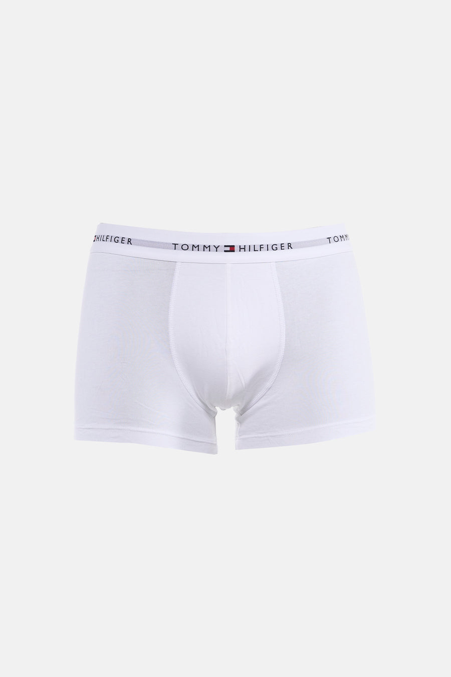Boxer blanc TOMMY JEANS avec taille élastique ornée du nom de la marque.