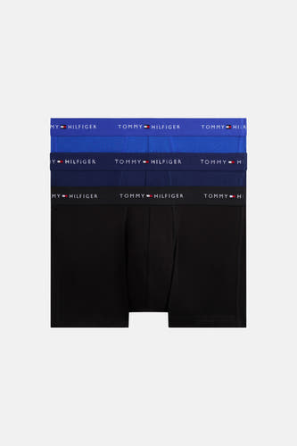 Multicolor boxershort van TOMMY JEANS, met blauwe en zwarte strepen, elastische tailleband met logo, gestapelde weergave