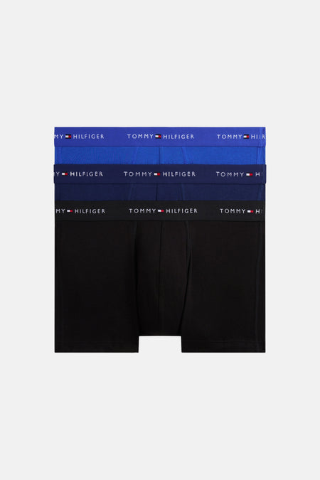 Multicolor boxershort van TOMMY JEANS, met blauwe en zwarte strepen, elastische tailleband met logo, gestapelde weergave