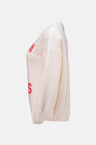 Pull à col rond - blanc - HAILYS