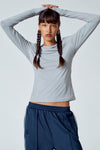 Top uni manche longue Gris - Unwind