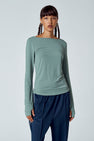 Top uni manche longue Vert - Unwind