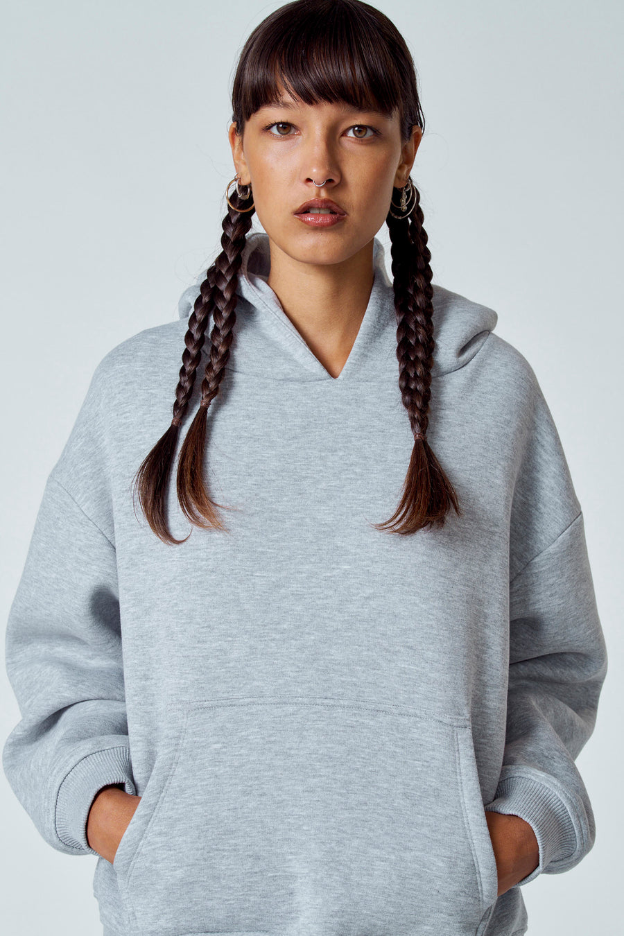 Sweat à capuche - gris