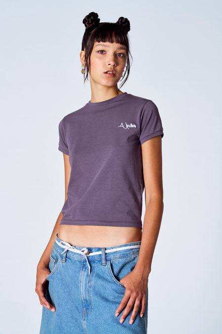 Top uni manche courte Gris - Unwind