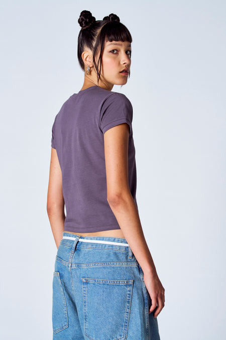 Top uni manche courte Gris - Unwind