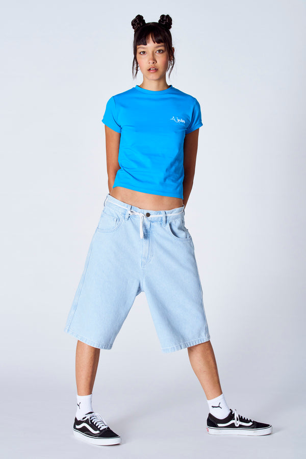 Top uni manche courte Bleu - Unwind