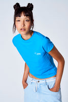 Top uni manche courte Bleu - Unwind