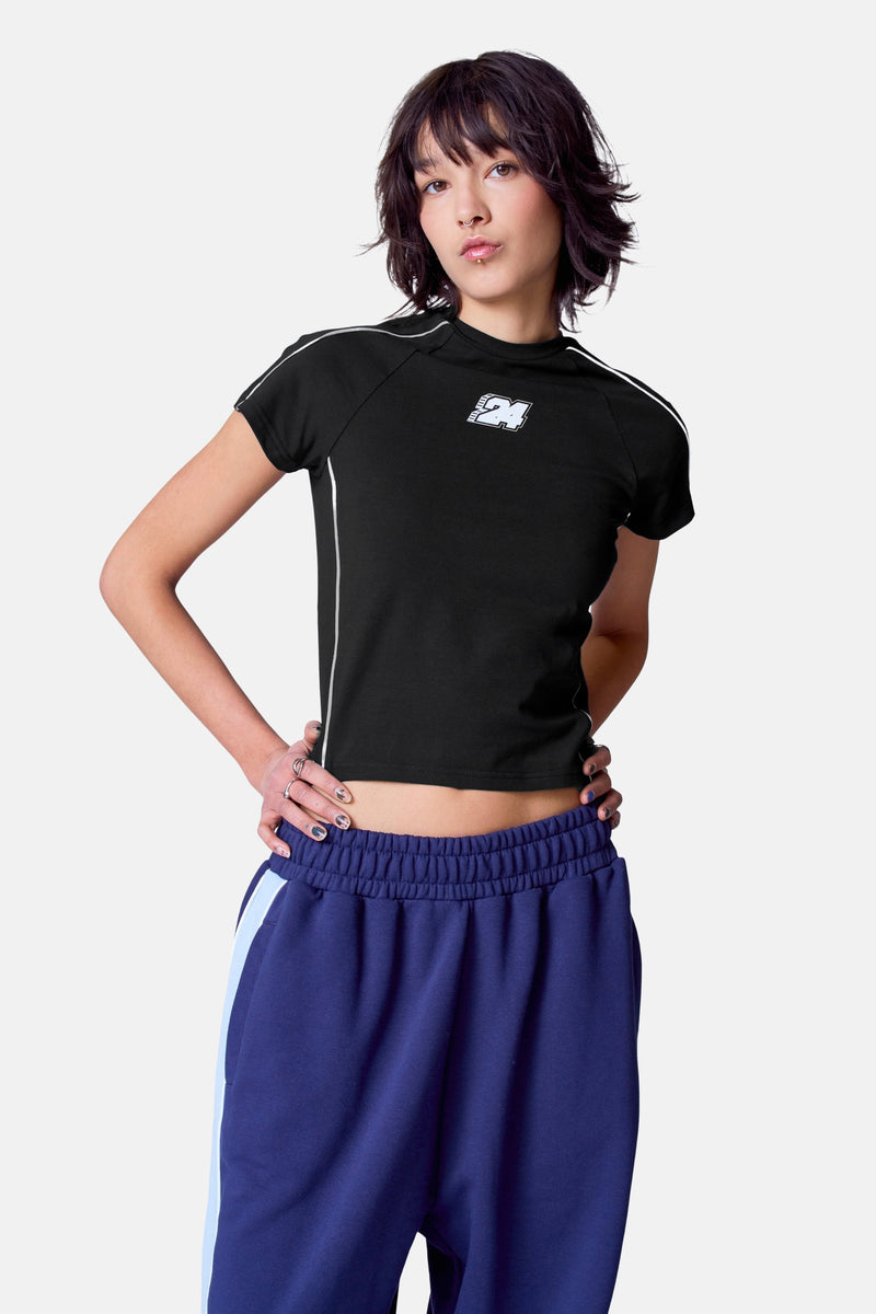Top uni manche courte Noir - Unwind