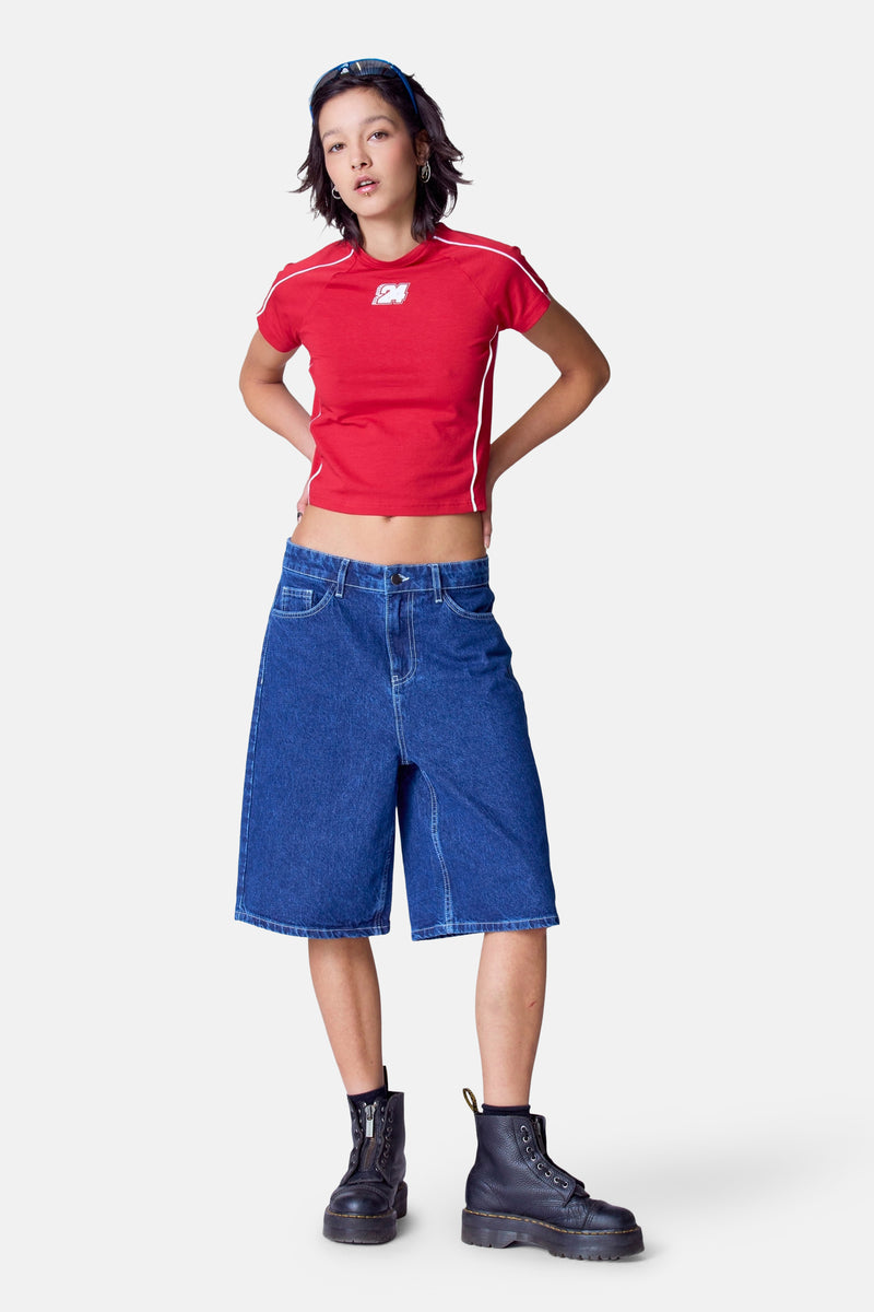 Top uni manche courte Rouge - Unwind
