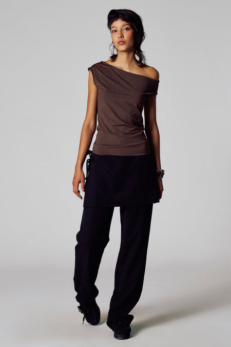 Top uni manche courte Brun - Unwind