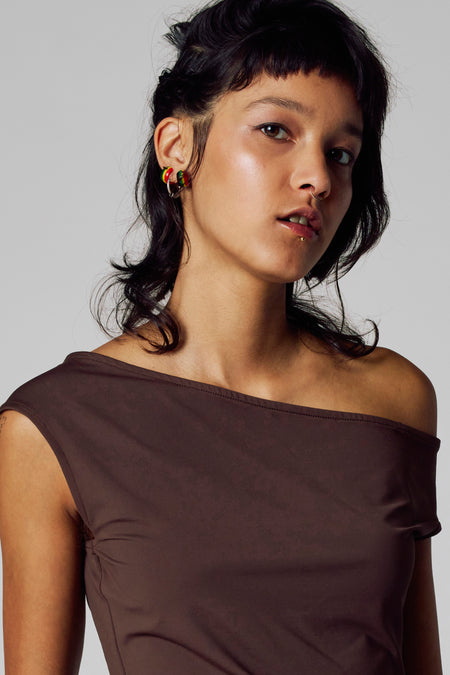 Top uni manche courte Brun - Unwind