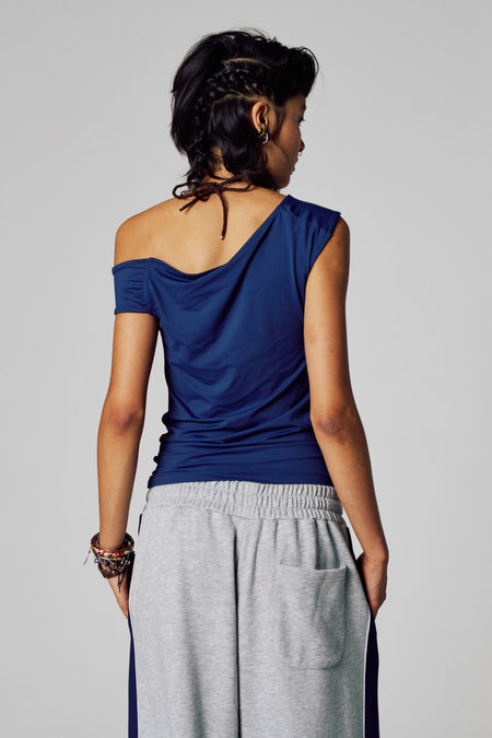 Top uni manche courte Bleu - Unwind