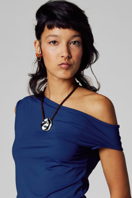 Top uni manche courte Bleu - Unwind