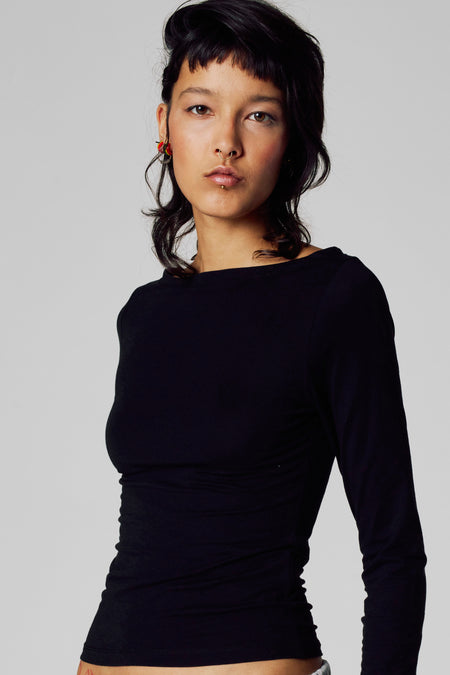 Top uni manche longue Noir - Unwind