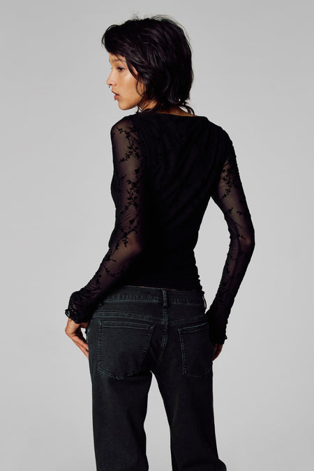 T-shirt (manches longues) Noir - Unwind