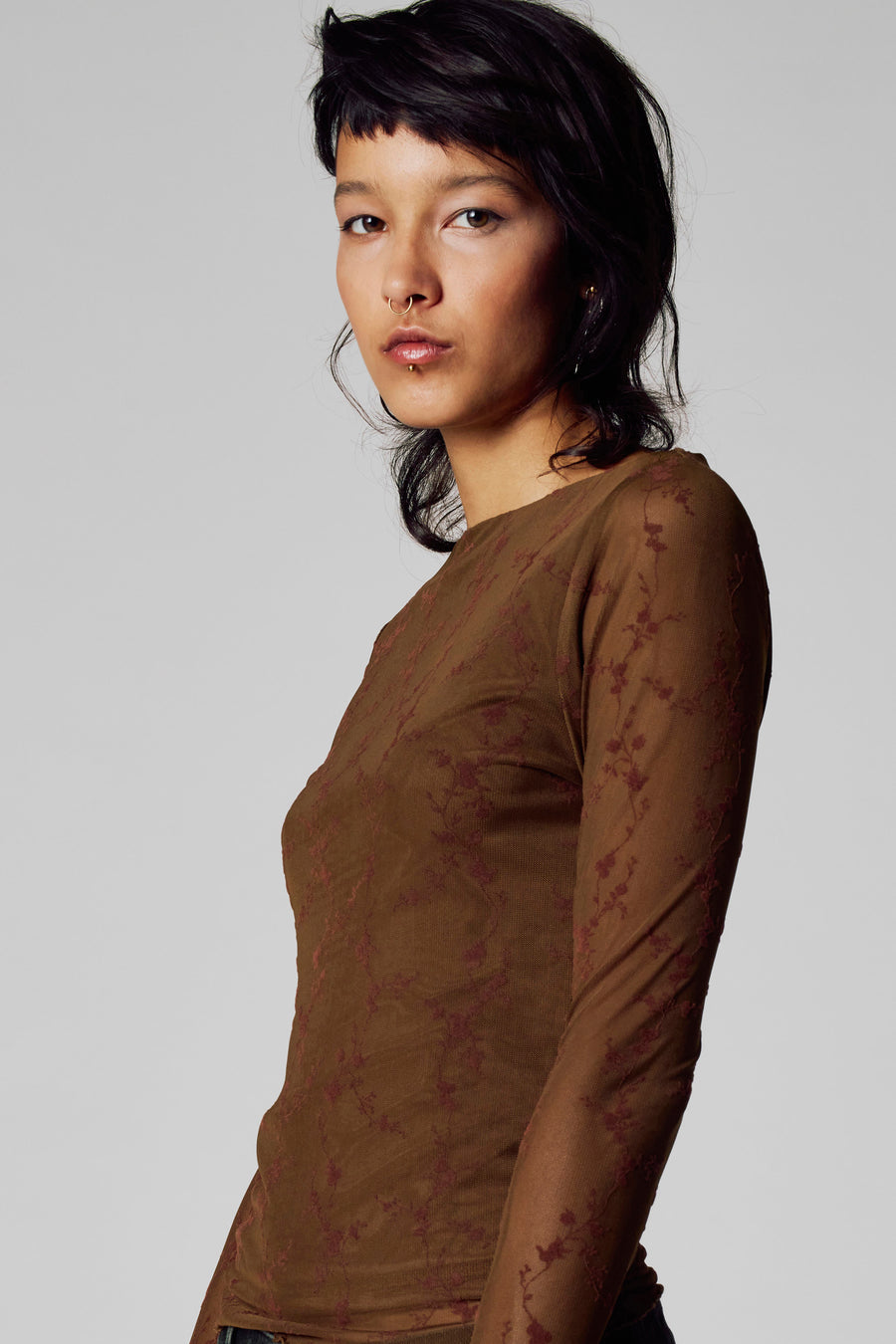 T-shirt à manches longues - brun - Unwind