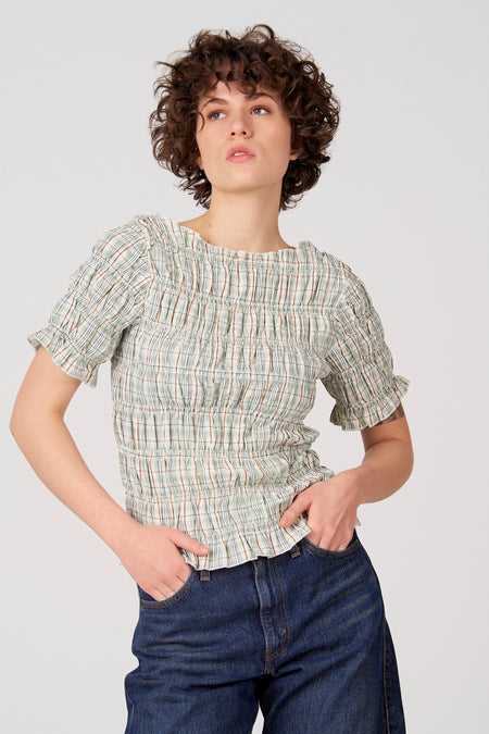 Blouse à manches courtes - vert