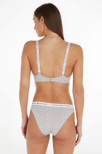 Grijze slip van TOMMY JEANS met een witte tailleband met logo.