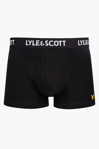 Short de boxers LYLEYLEYLE SCOTT avec with logo white and and and a small yellow logo detail.