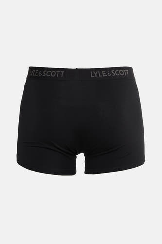 Zwarte boxershort van LYLE & SCOTT met een elastische band met logo.
