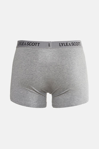 Boxer short gris de LYLE & SCOTT avec une ceinture élastique à logo.