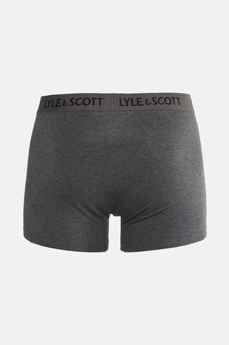 Boxershort gris mélangé de LYLE & SCOTT avec ce ce taille élastique imprimée du logo.