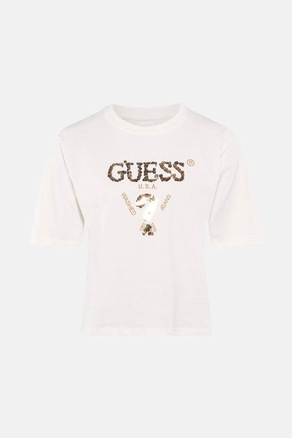 Top uni manche courte Écru - Guess®