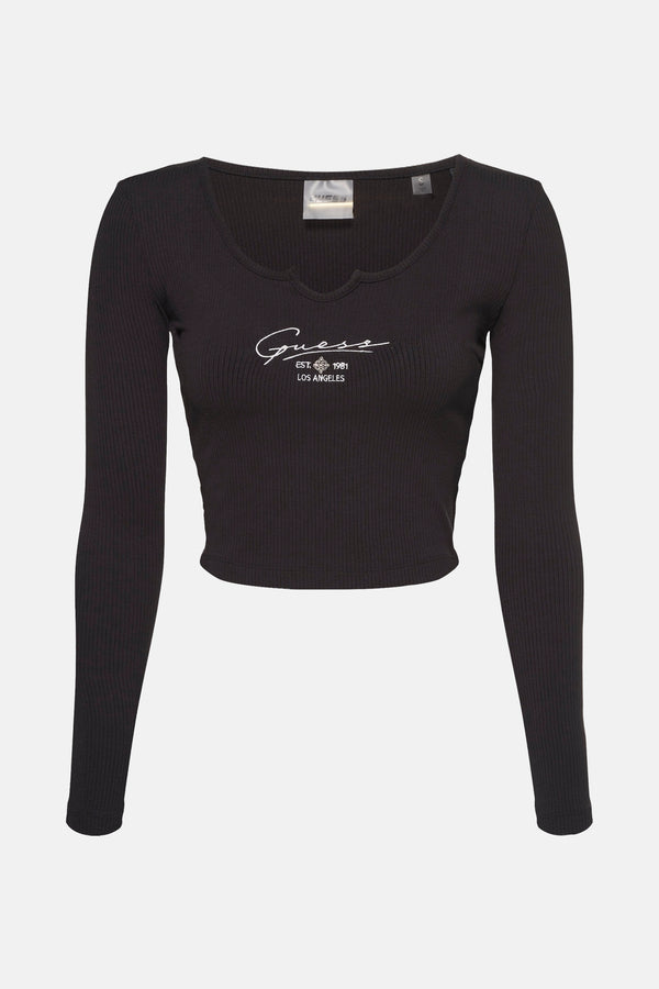 Top uni manche longue Noir - Guess®
