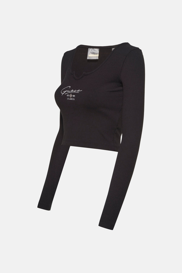 Top uni manche longue Noir - Guess®