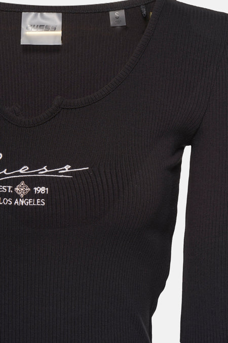 Top uni manche longue Noir - Guess®