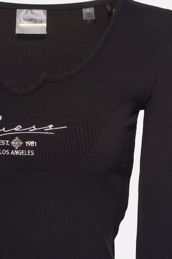 Top uni manche longue Noir - Guess®