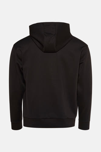 Gilet noir avec capuche de Guess®, vu de l'arrière.
