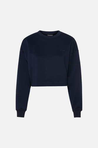 Sweat col O - bleu