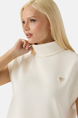 Sweat col O - écru