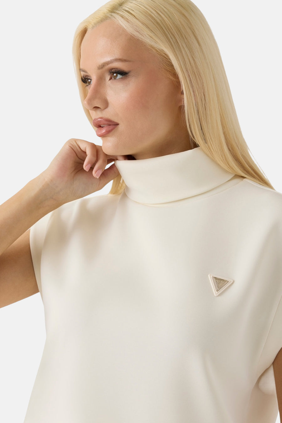 Sweat col O - écru