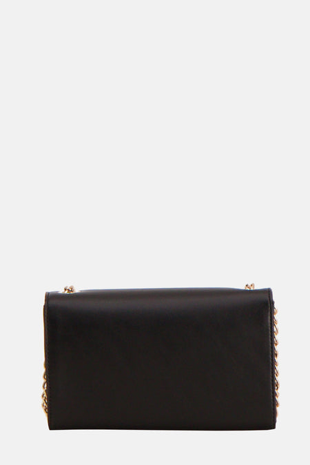 Sac à dos noir de VALENTINO BAGS, avec détail de chaîne en or.