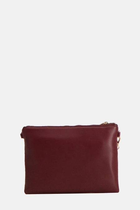 Bordeaux sac à dos de VALENTINO BAGS avec des détails dorés et une fermeture éclair.