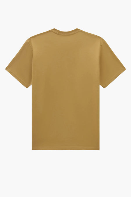 T-shirt beige VANS "OFF THE WALL", dos uni avec manches courtes et col rond.