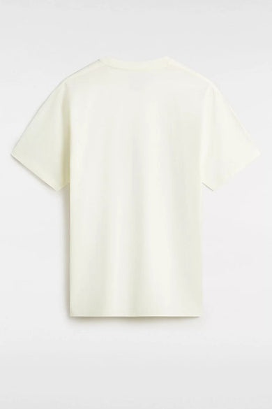 T-shirt à manches courtes de couleur écru VANS "OFF THE WALL", vu de dos.