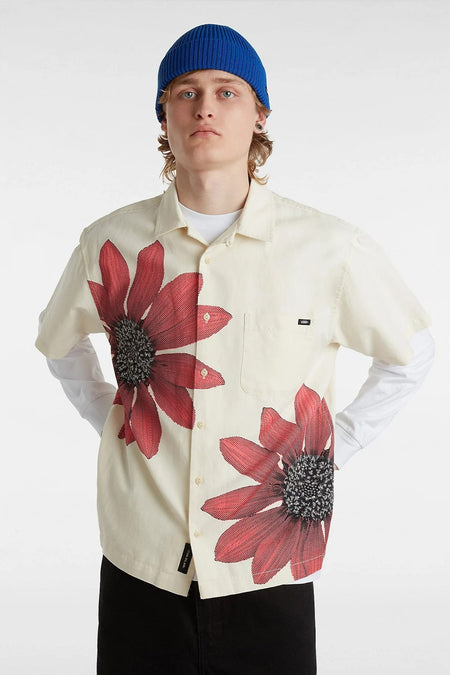 Chemise (manches courtes) Écru - VANS “OFF THE WALL”