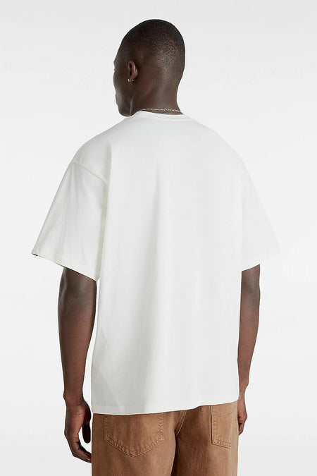 T-shirt à manches courtes écru de VANS, vue arrière, design simple, coupe confortable