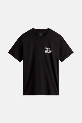 Zwart T-shirt met korte mouwen van Vans met een witte 'Had a Good Time!' belettering.
