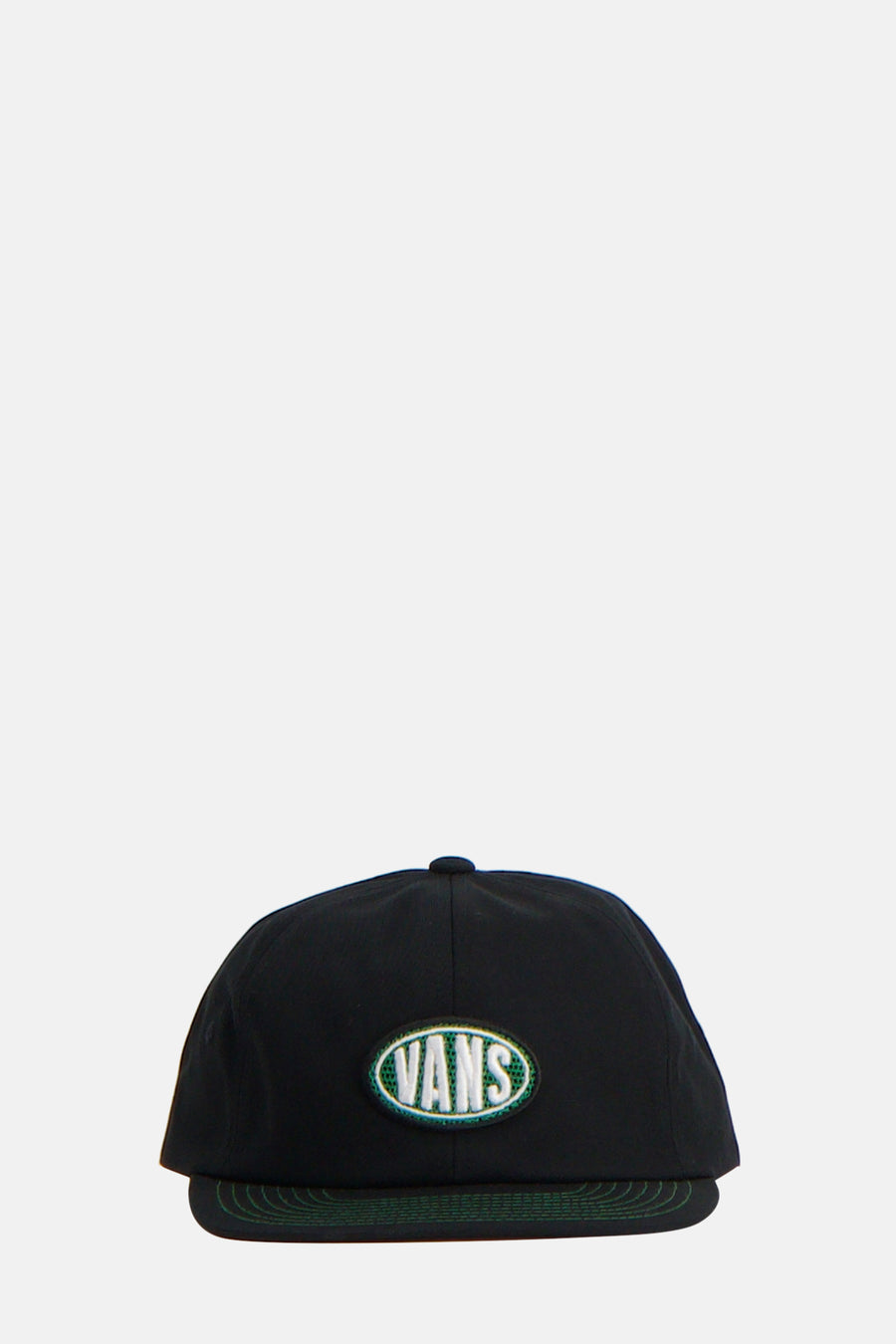 Casquette noire VANS "OFF THE WALL" avec fermeture réglable à l'arrière.