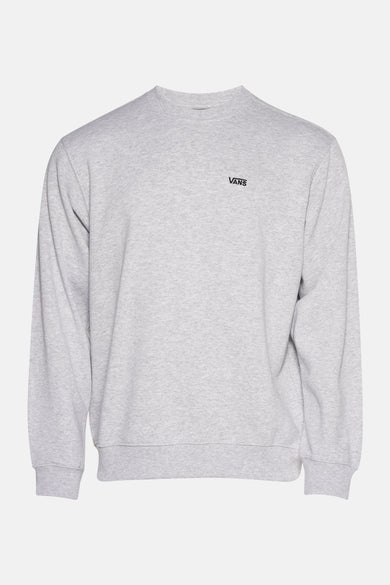Sweat-shirt gris VANS "OFF THE WALL" avec logo brodé sur la poitrine et texture douce.