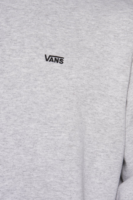Grijze sweater van VANS “OFF THE WALL” met geborduurd logo op de borst en zachte textuur.
